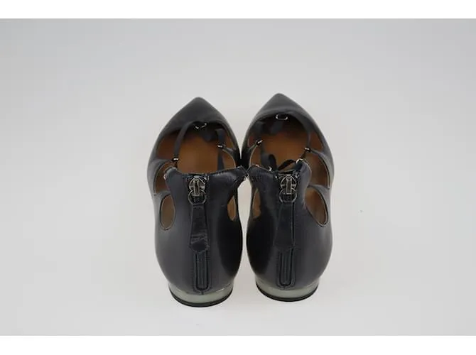Aquazzura Bailarinas con tiras cruzadas negras Negro 
