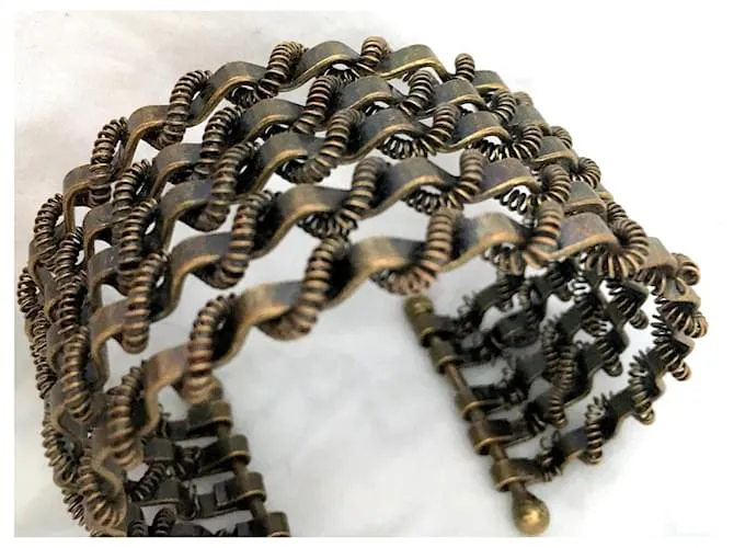 Autre Marque Brazalete articulado 5 FILAS DE METAL DE BRONCE SAHARA 
