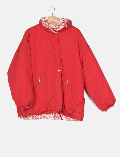 BELFE & BELFE Puffer rojo reversible