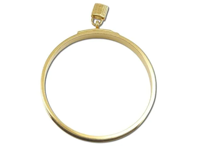 Brazalete Kelly de Hermès Dorado Verde 