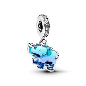 Charm Pandora Colgante Cristal Murano Azul Elefante 793339C01