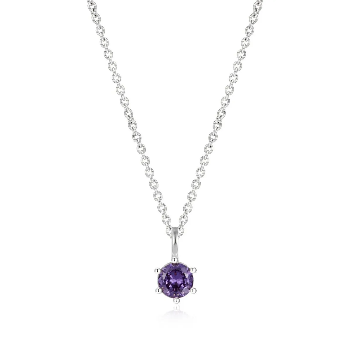 Collar en Plata de Ley Luz Violeta