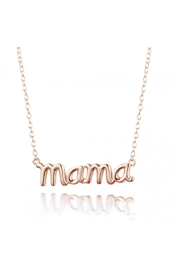 Collar en plata de ley Mamá Gold