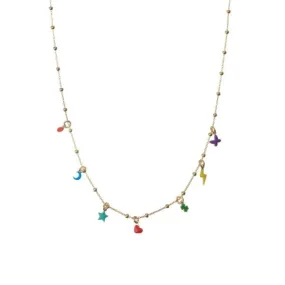 Collar en Plata de Ley Simbols Esmaltes Gold