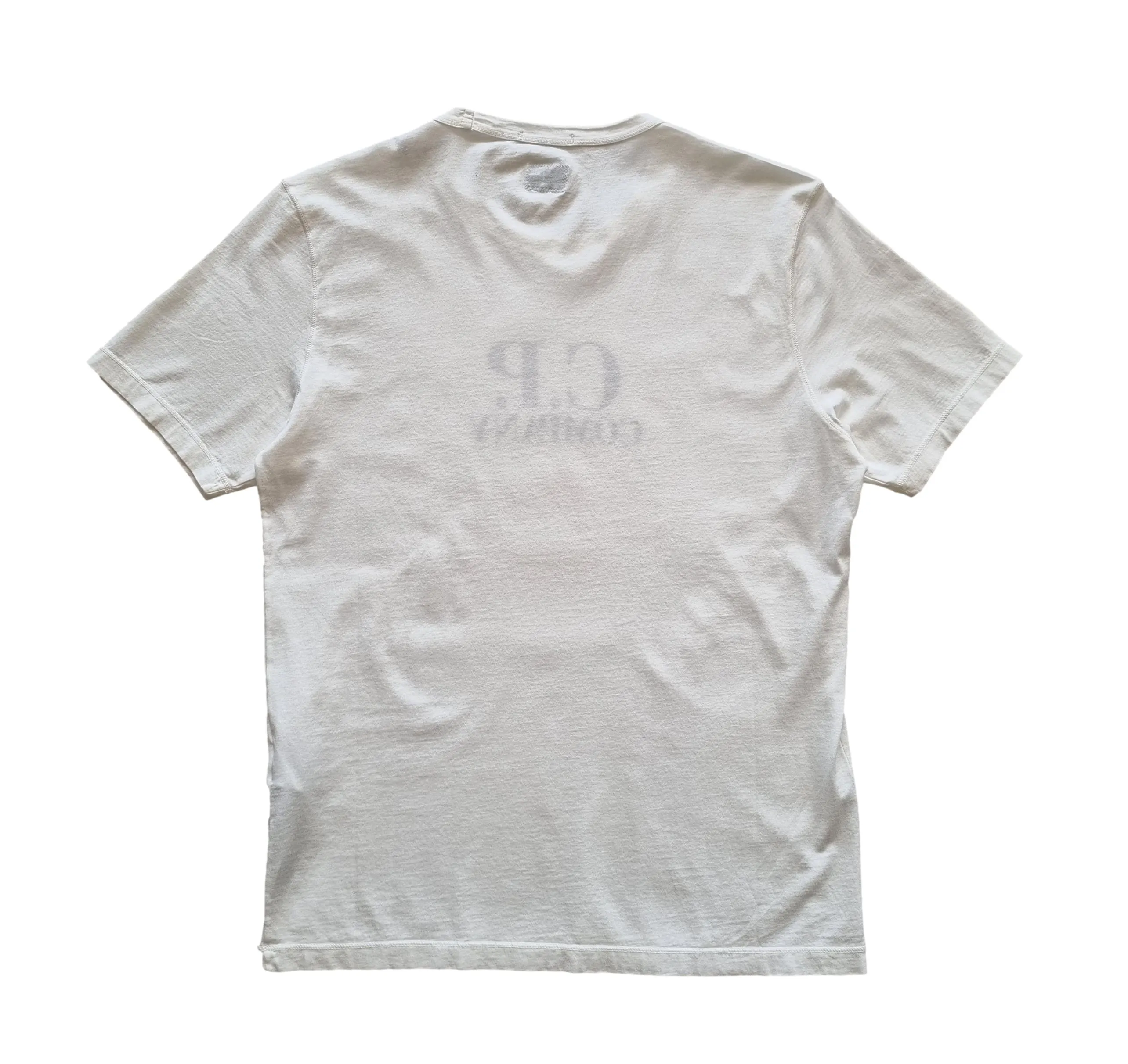 CP Camiseta de manga corta de hombre Company de punto de algodón mako blanco S