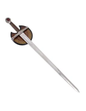 Espada Templaria con soporte de pared