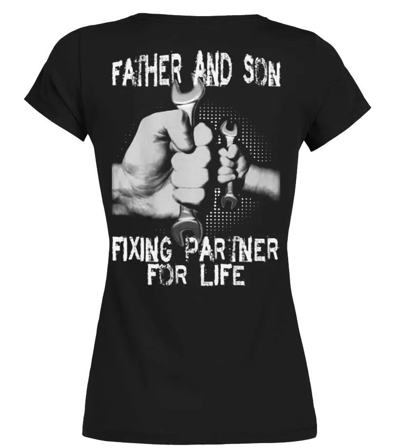 FATHER AND SON FIXING PARTNER Camiseta cuello redondo Mujer
