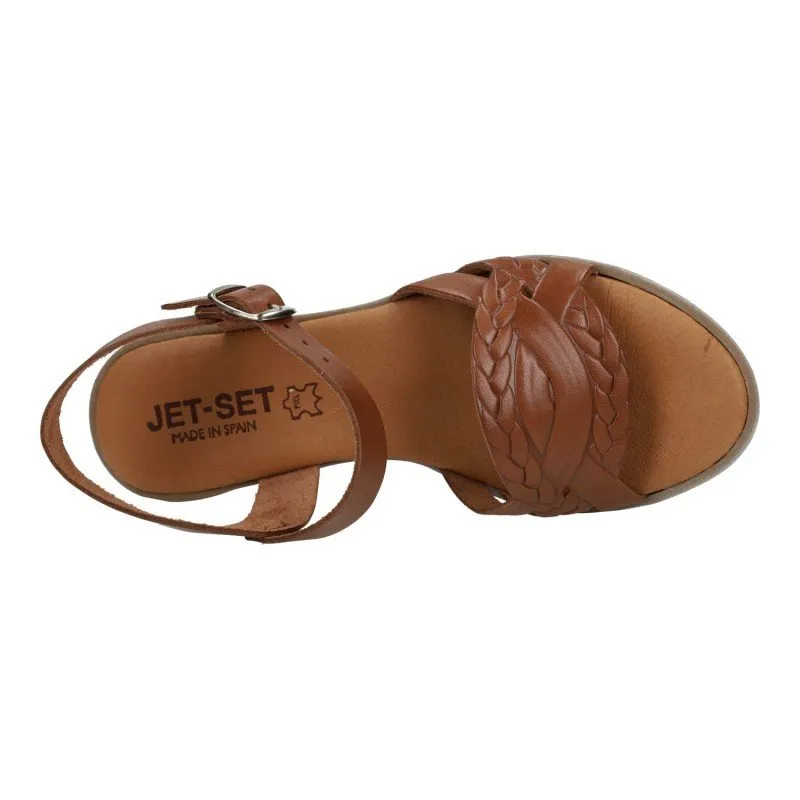 M.12 Sandalias de piel color NUEZ