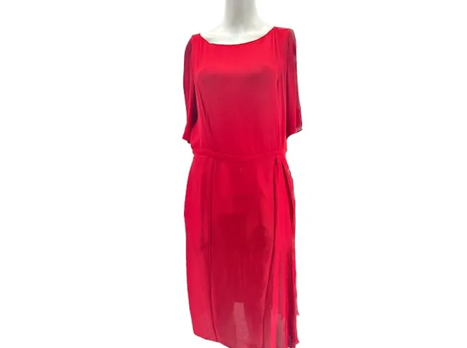 NINA RICCI Vestidos T.ÉL 46 poliéster Roja 