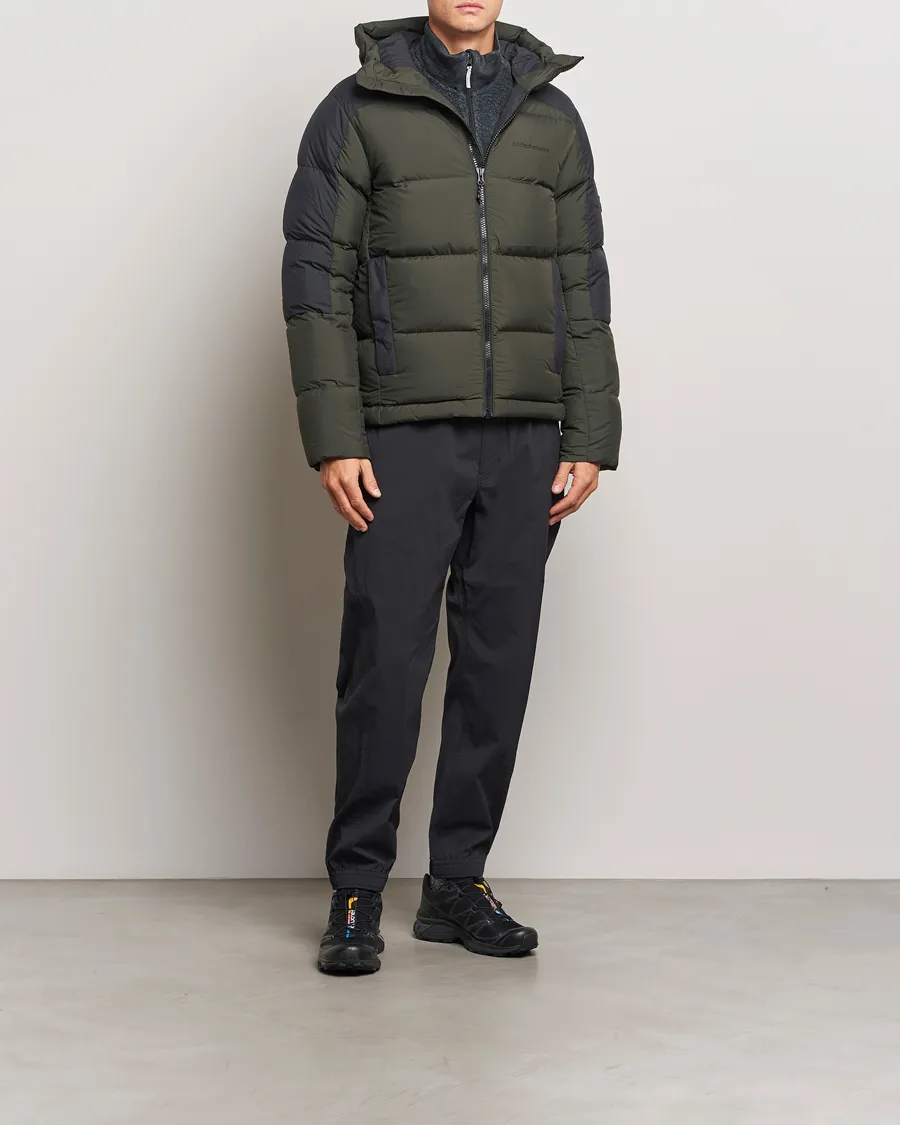 Peak Performance Down Puffer Hood Jacket Olive Extreme