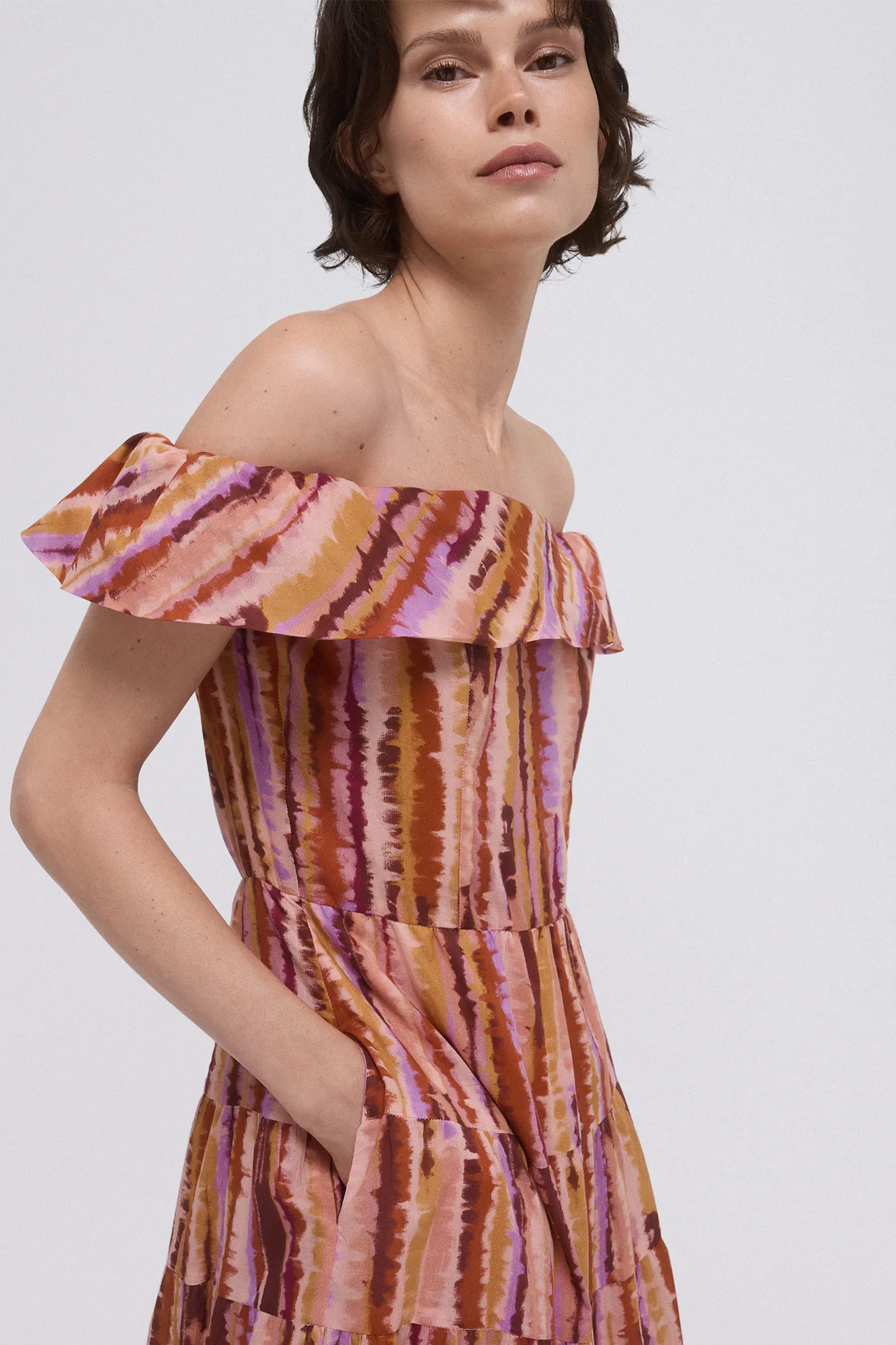 Pedro del Hierro Vestido estampado volante