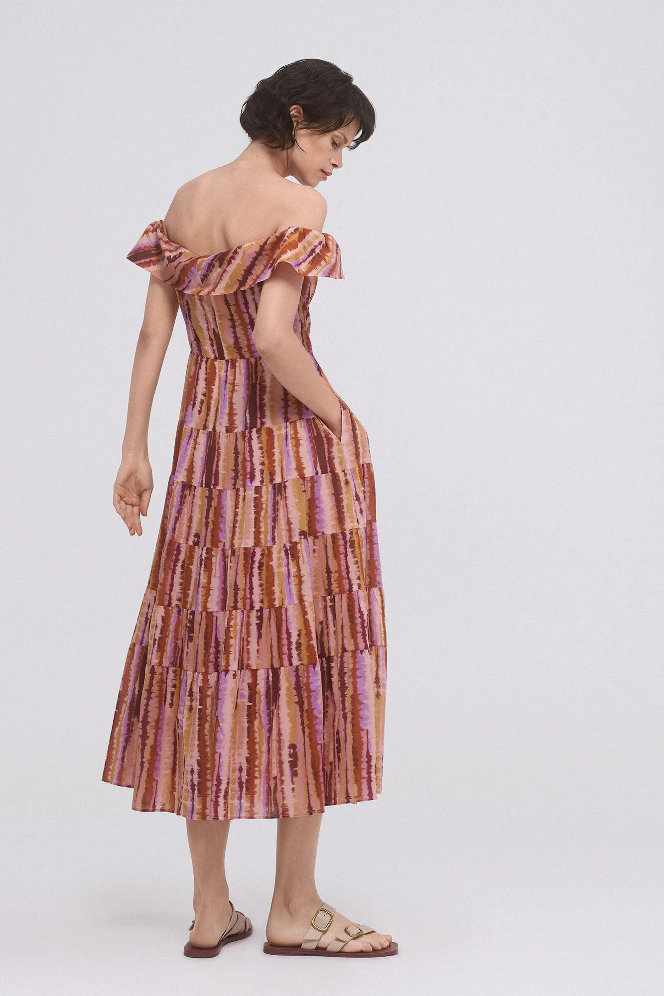 Pedro del Hierro Vestido estampado volante
