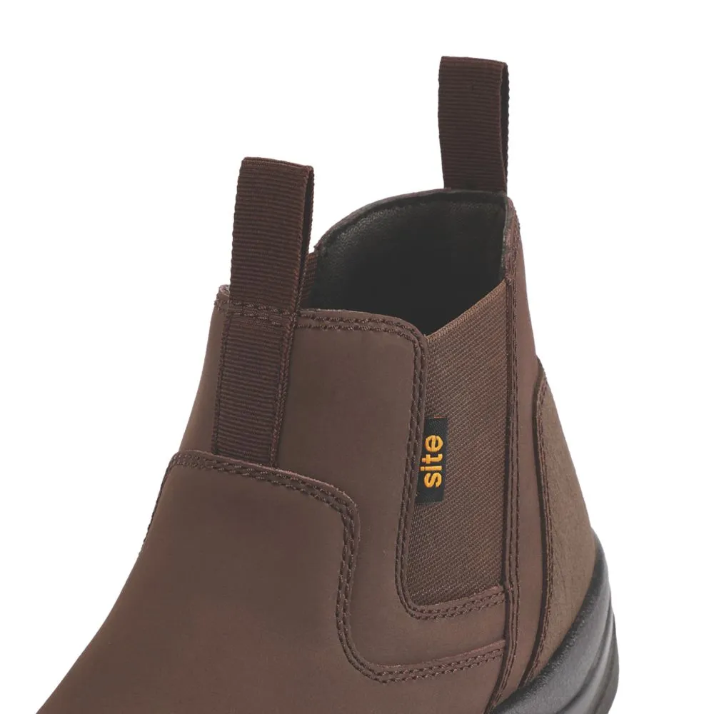 Site Merrien, botas de seguridad de media caña, marrón, talla 44