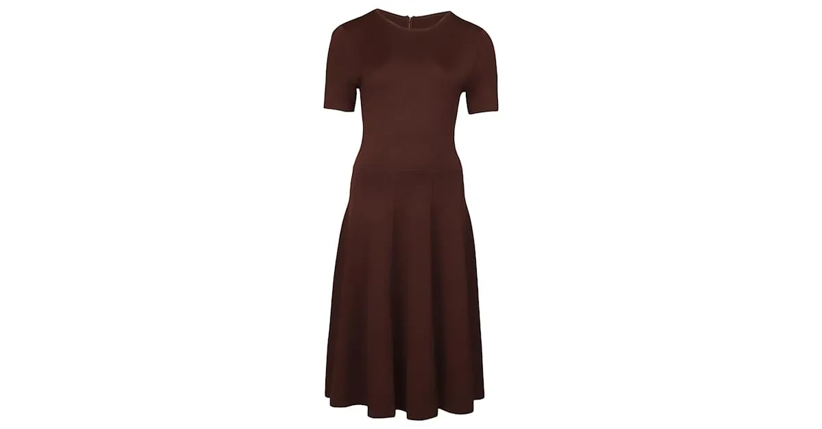 VESTIDO DE PUNTO ACAMPANADO Jason Wu Burdeos 